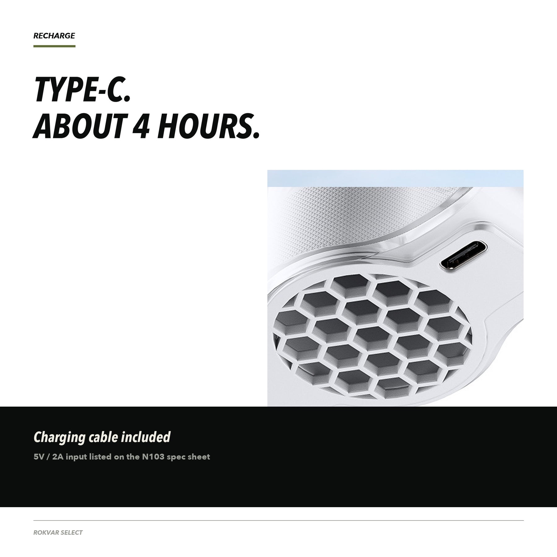 N103 Type-C charging detail