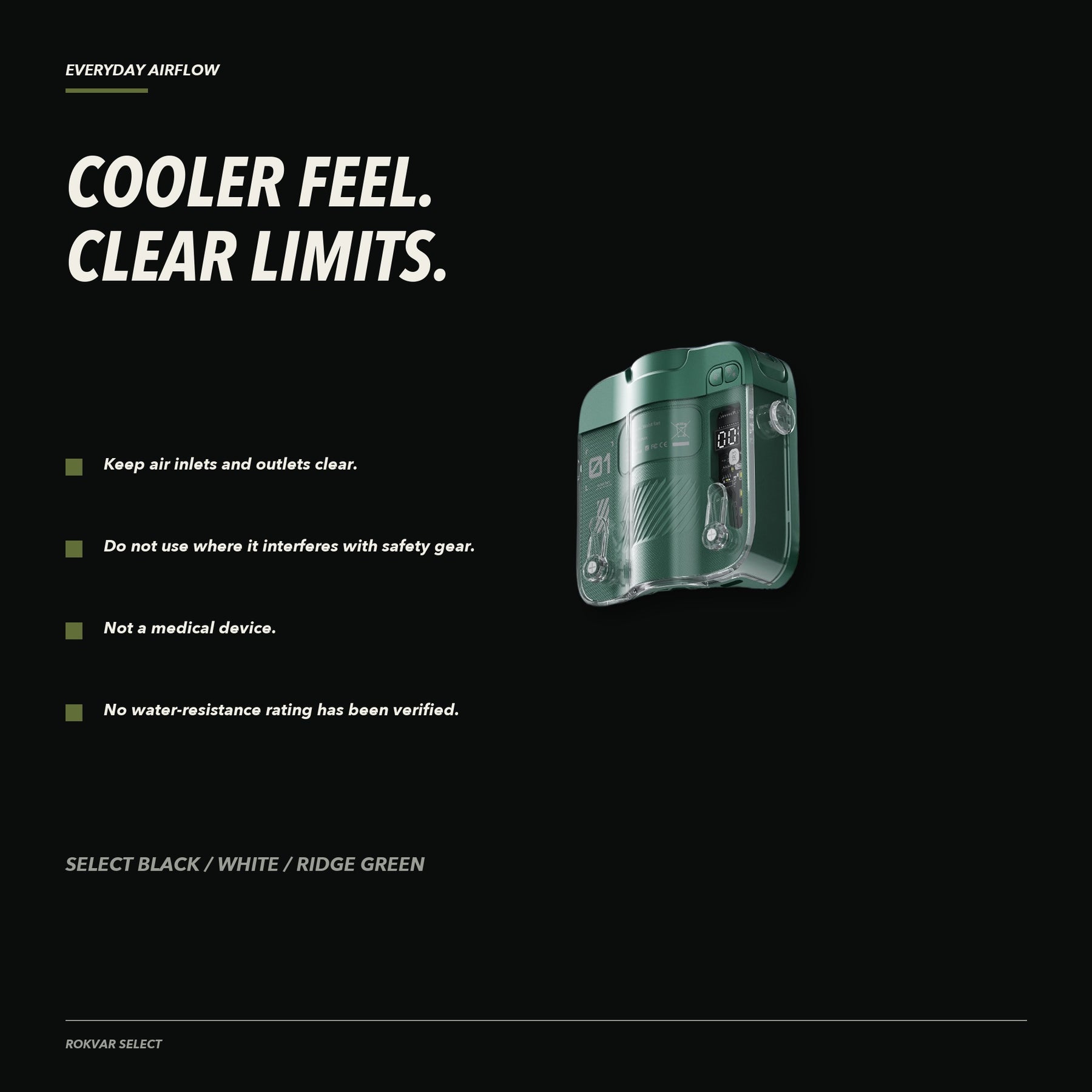 N103 wearable fan safe-use guidance