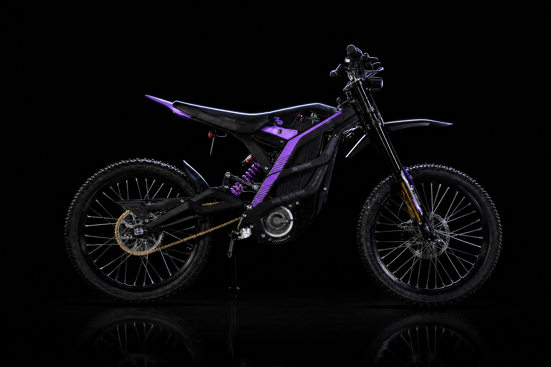 79BIKE Falcon Pro Electric Dirt Bike - Kenshi Black / Purple