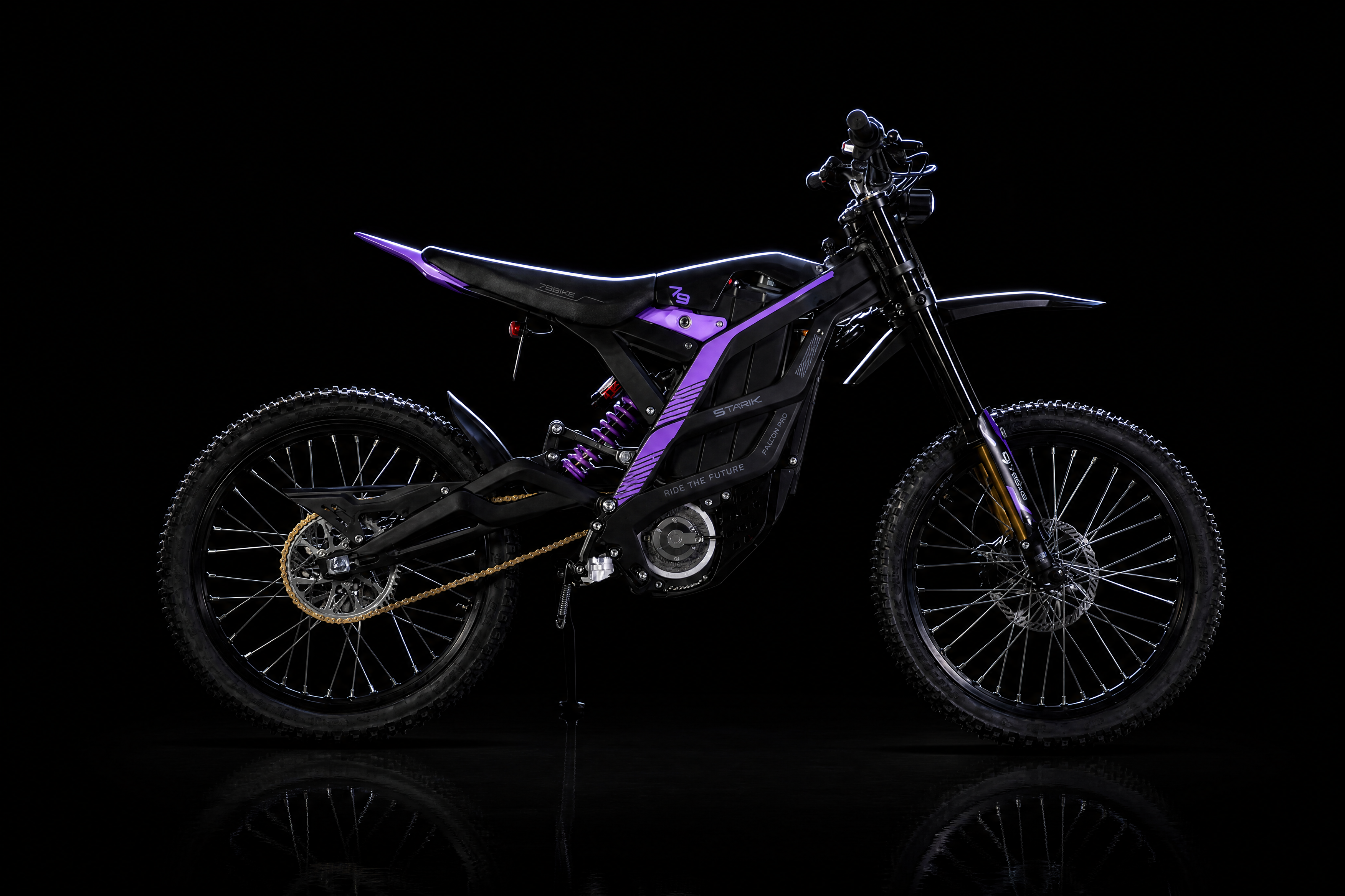 79BIKE Falcon Pro Electric Dirt Bike - Kenshi Black / Purple