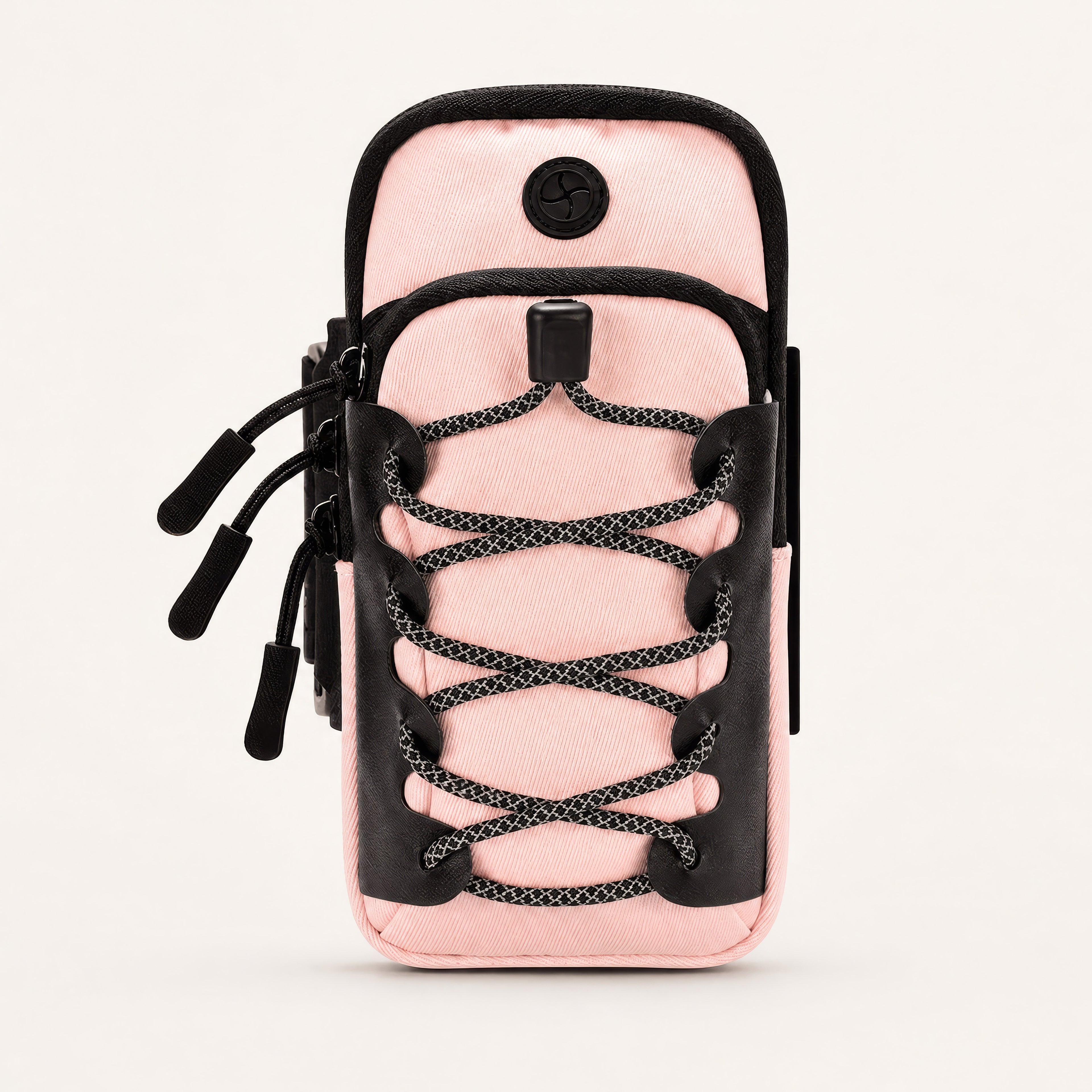 Blush Pink reflective trail arm and wrist phone pouch