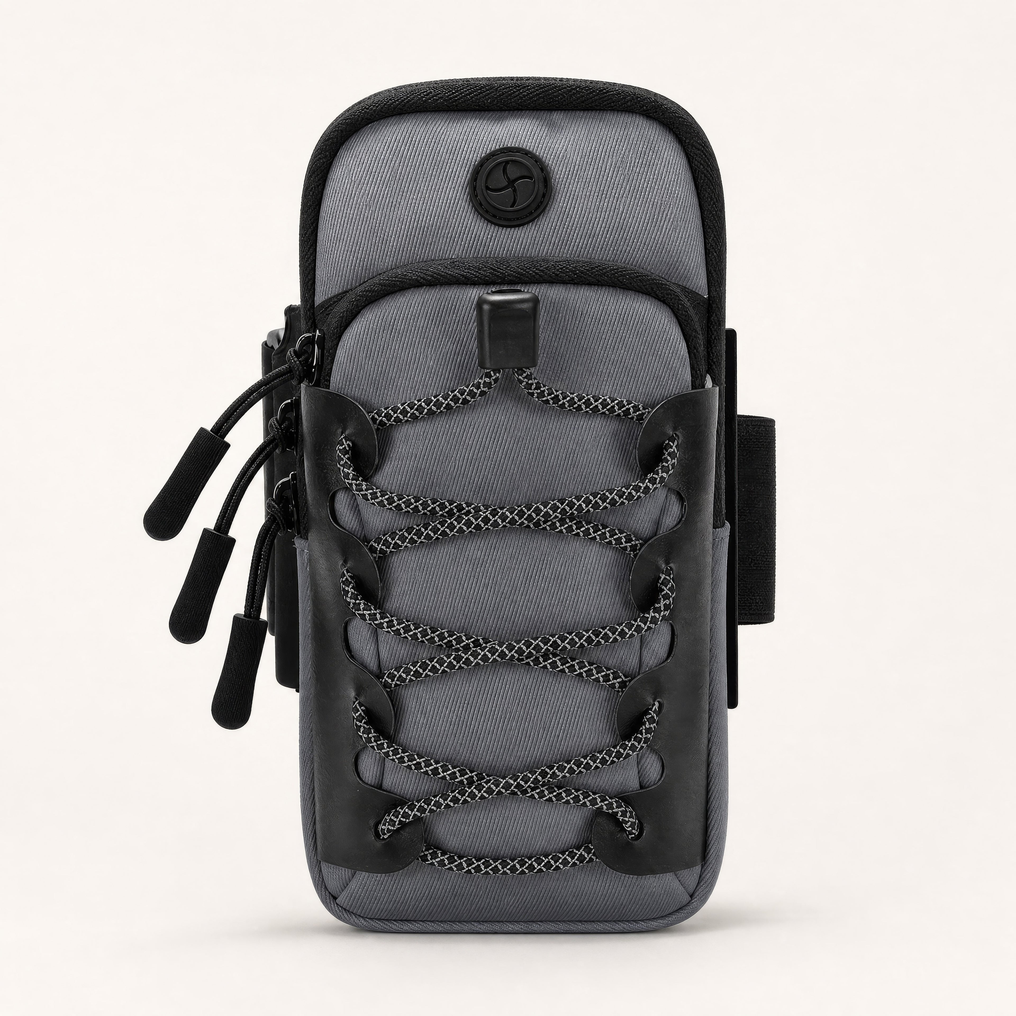 Smoke Gray reflective trail arm and wrist phone pouch